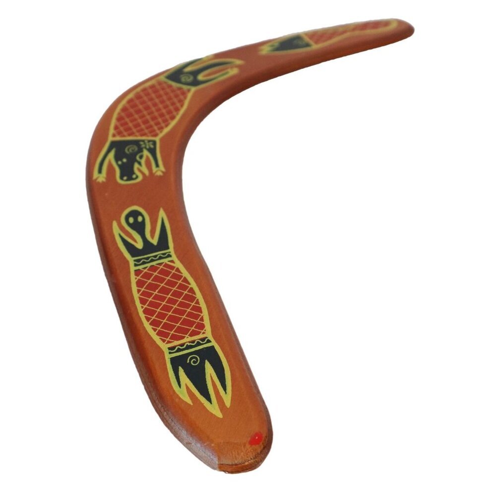 Vintage Binghis Boomerang Made in Australia Hand Painted